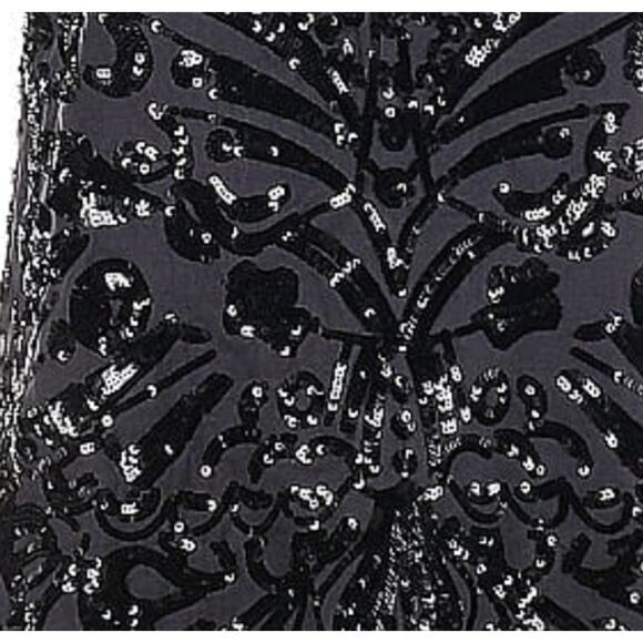 Calypso St. Barth Black Sequin Mini Dress Size 2 Sheath Cocktail Designer $350 - Picture 3 of 6
